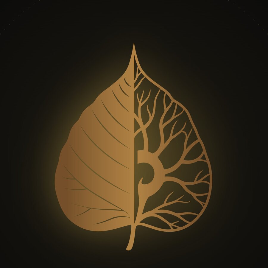 Panna golden bodhi leaf
